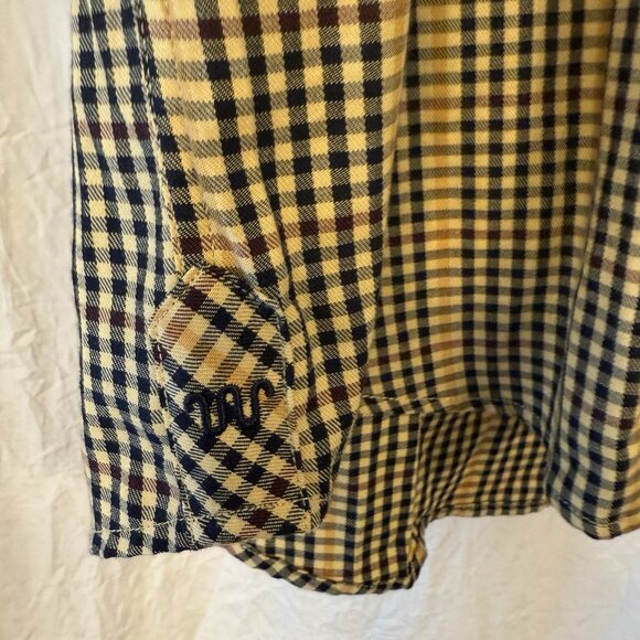 King Ranch - Quilted Shoulder & Elbows Mens L Plaid Shooting Dress Shirt NWOT - Picture 8 of 9